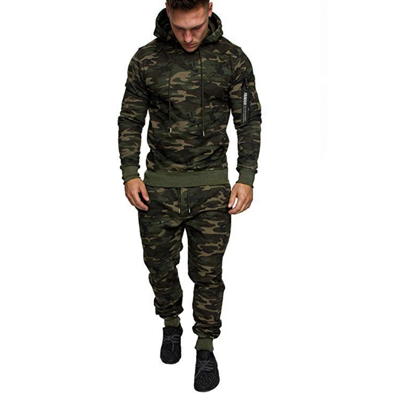 Men Tracksuit Sportswear Military Hoodie Sets Camouflage Men's Tactical Sports Suit Long Sleeve Hoodies Streetwear Jogging Suits