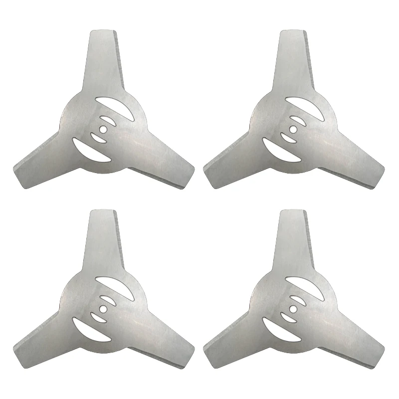 Power Tool Accessories 4Pieces 5mm Metallic Blade 3Teeth for Electrical Grass Trimmer Brush Cutter