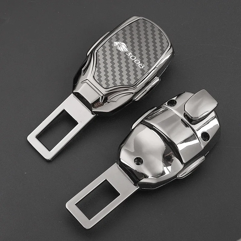 1pc Car Seat Belt Metal Jewelry Seat Belt Accessory Extender For Peugeot 3008