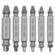

6pcs Screw Extractors Double-end High-speed Steel Waterproof Portable Screw Removers Demolition Tools Extractor Drill Bit