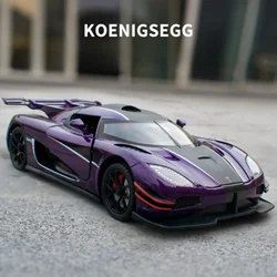 Diecast 1:24 Koenigsegg One1 Sport Car Model Imitation Alloy Casting Metal Children's Toy Vehicles Collective Home Decor Gifts