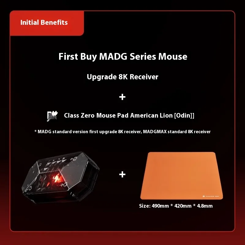 Original MADLIONS MAD G Max Wireless Mouse 8KHz Nordic 52840 PAW3395 Lightweight Laptop Esports Gamer PC Gaming Mouse