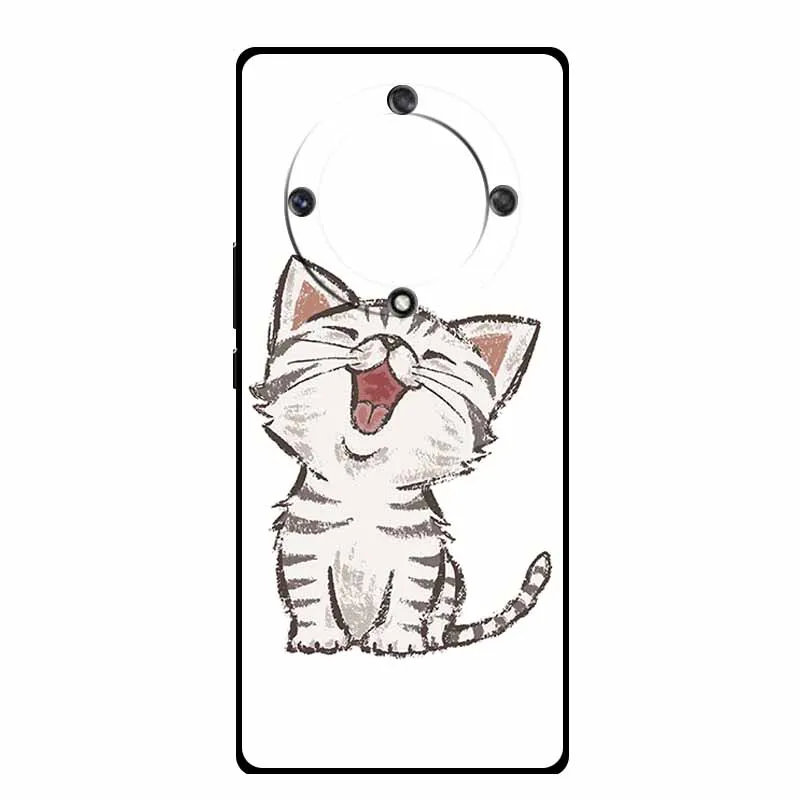 Wolf Lion Tiger Cat Black Silicone Soft Phone Case Cover