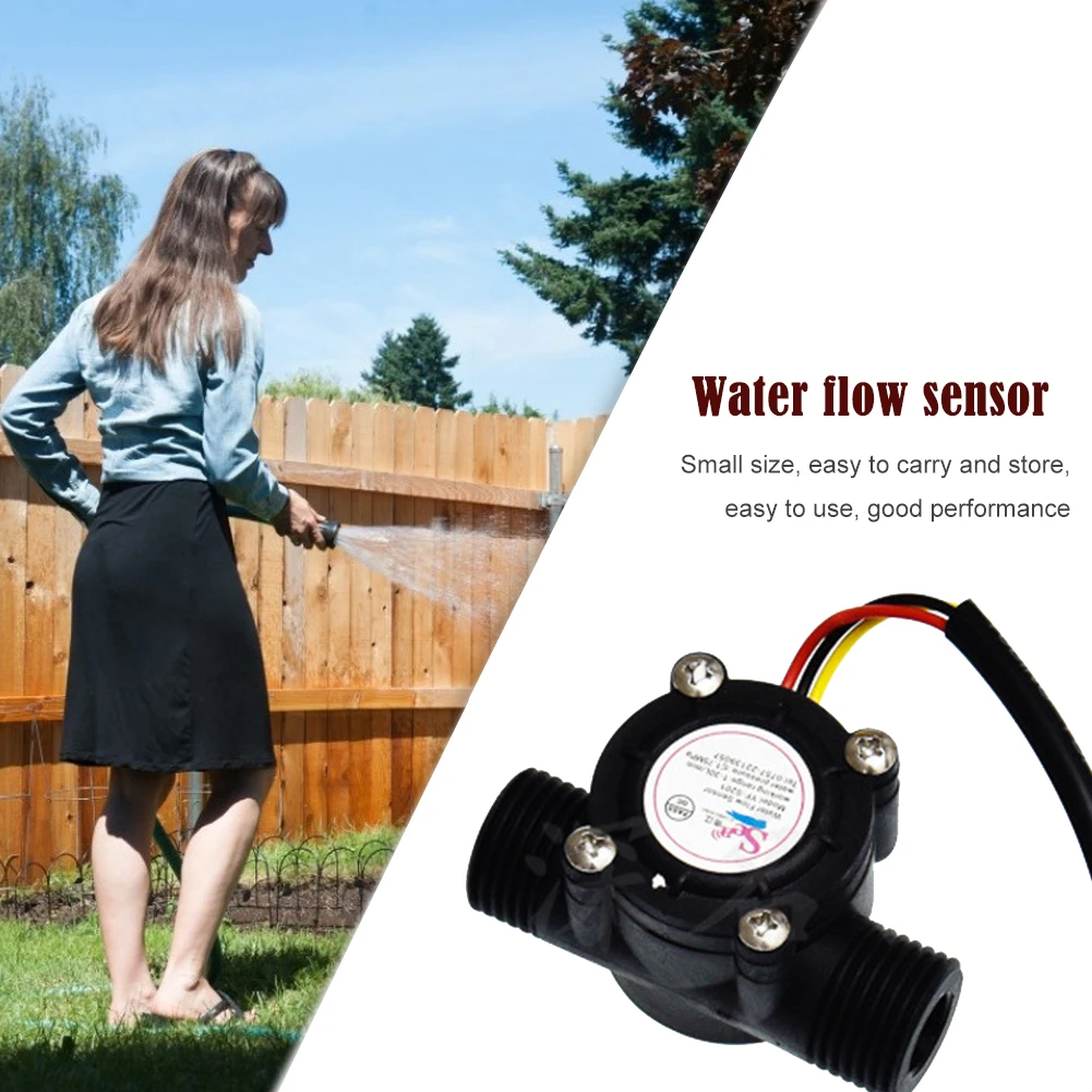 YF-S201 Water Flow Sensor 1.75MPa Hall Effect Flow Sensor DC 5-18V 1/2 Inch Water Control Liquid Flowmeter Flowmeter Counter water flow sensor