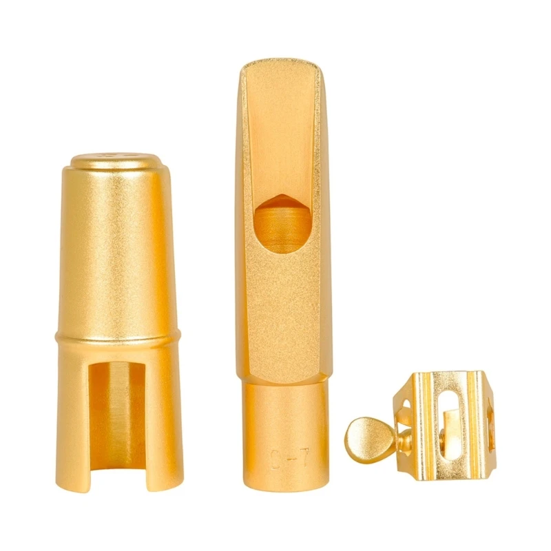 

Alto Saxophone Mouthpiece Kits Includes Saxophone Mouthpiece, Brass Cap, and Metal Ligature Clip Sax Saxophone Parts G99D