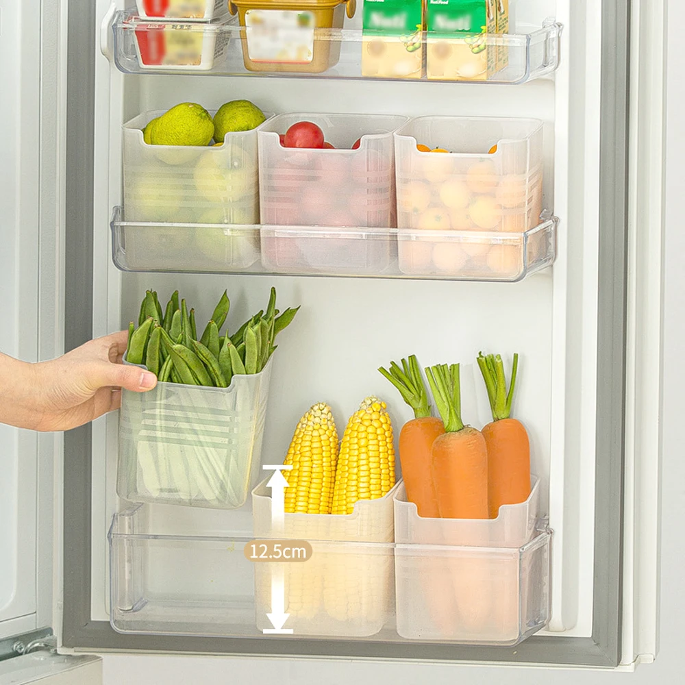 Fridge Storage Box Food Fresh Refrigerator Door Organizer Bins Shelf Basket  Fruit Spice Food Container Boxes Kitchen Case