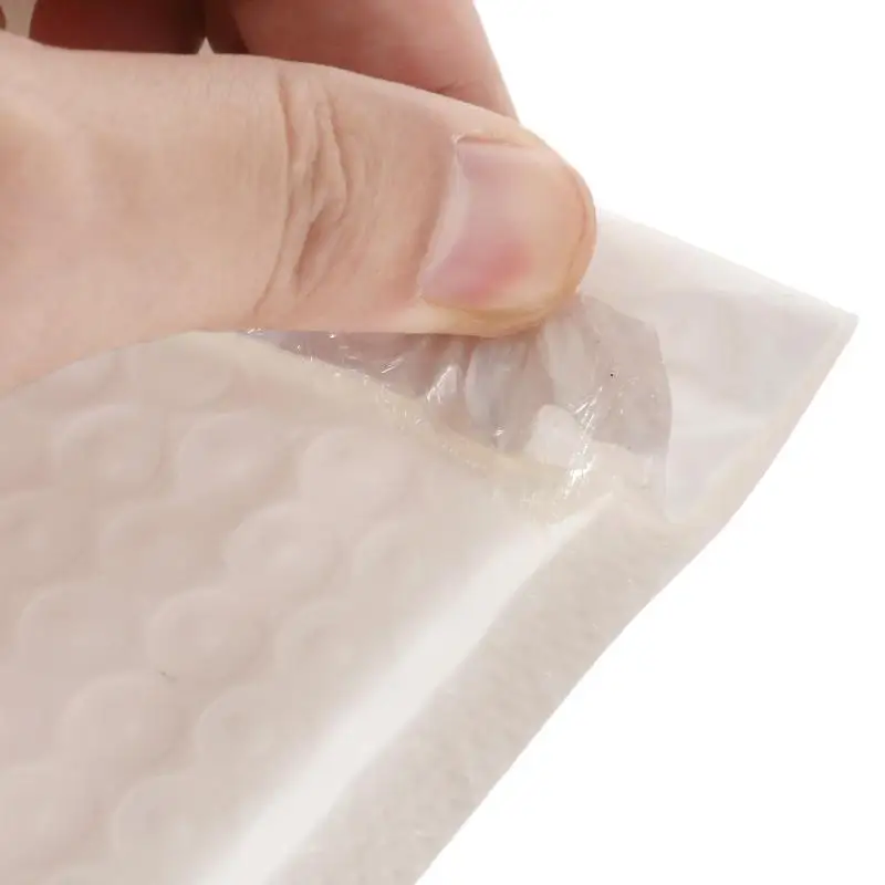 White 100pcs 18x23cm Bubble Mailers Poly Padded Mailing Packaging Self Seal Foam Envelope Bags Shipping Gift for Envelopes Bag