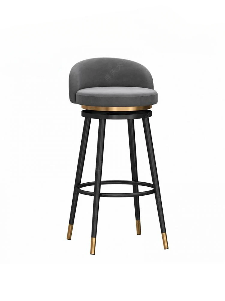 

Bar chair swivel modern minimalist home backrest bar chair front desk cashier light luxury beauty stool high stool