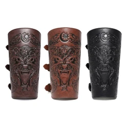 Medieval Male Role Play Pirate Arm Bracer with Embossed Pattern Knight Wristband
