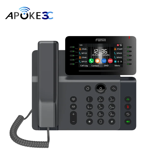 

Fanvil V65 PoE Prime Business Phone Sip 20-lines Built-in 2.4GHz & 5GHz USB IP phone voip phone