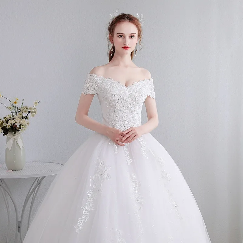 

YUDX Dresses Classic None Lace Boat Neck Sleeveless Wedding Dresses Elegant Party Dresses For Women 2023 Best