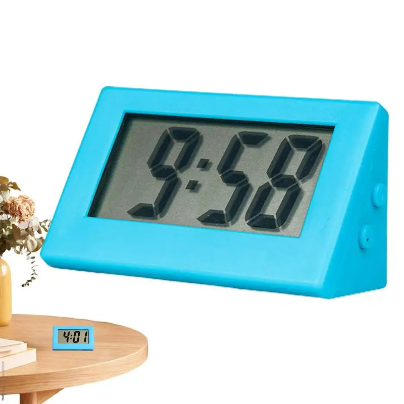 LCD Digital Clock Mini Desktop Clock for Bedroom Student Exam
