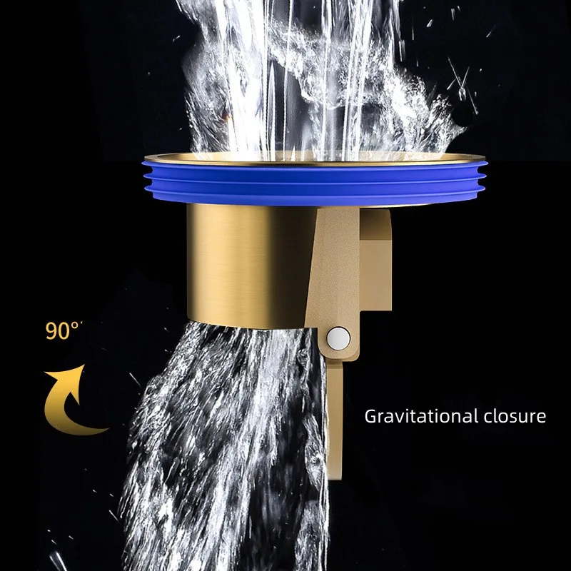 Floor Drain Filter Bathroom Drain Sink Strainer Shower Backflow Preventer Brass Core Fast Drainage Odor Insect Proof