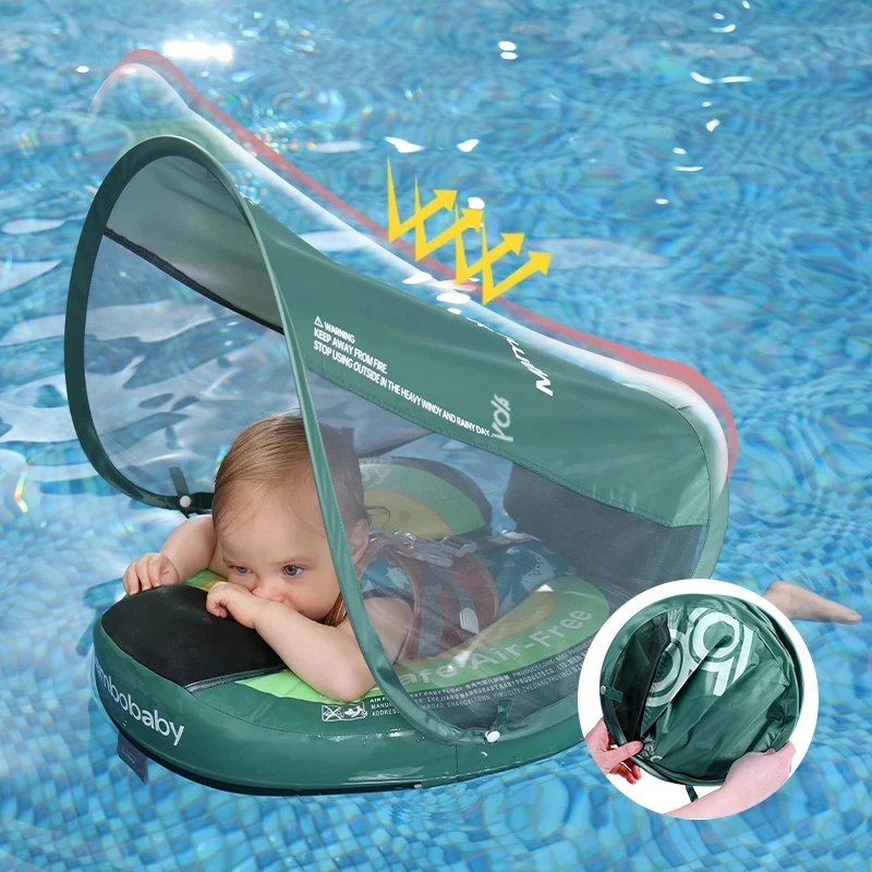 Mambobaby Baby Float Lying Swimming Rings Infant Waist Swim Ring Toddler Swim Trainer Non