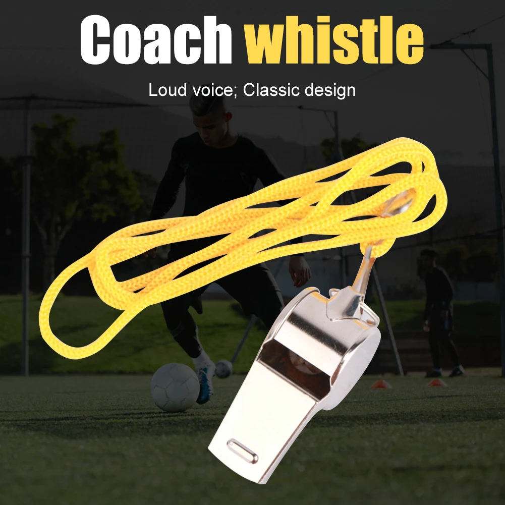 Cheer Whistles with Rope Extra Loud Sports Whistle Multipurpose Loud Crisp Sound Whistle for Soccer Football Basketball Training