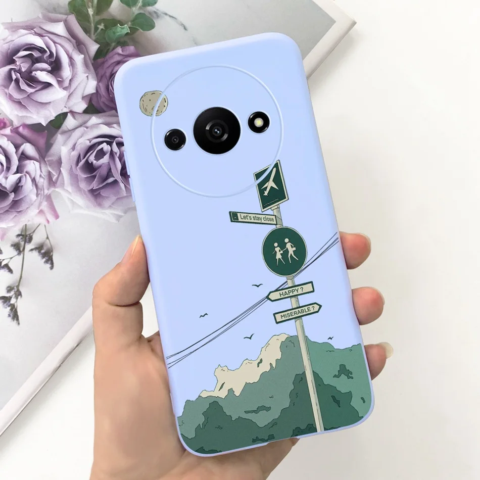 Fashion Moon Pattern Soft Silicone Protective Phone Case Back Cover