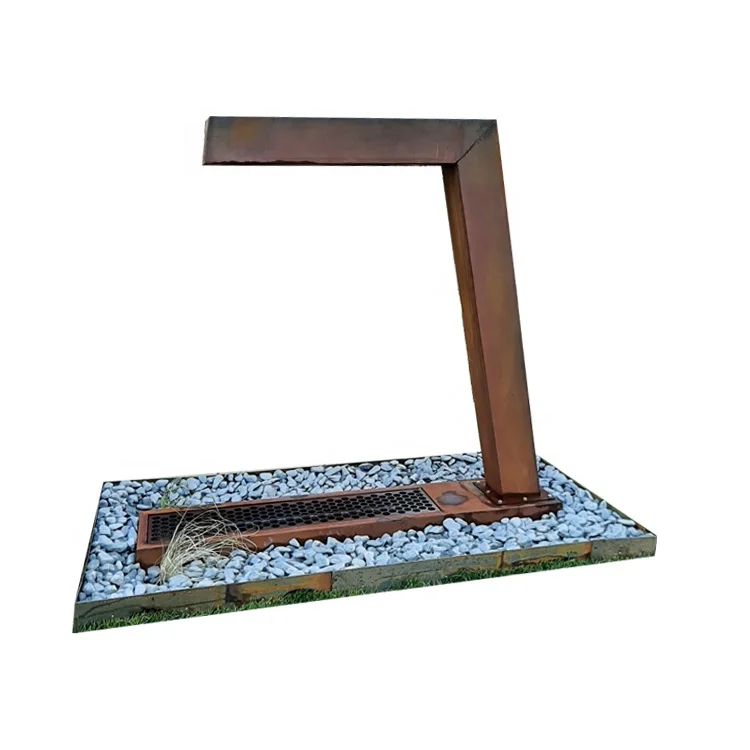Personalizza La Decorazione Del Giardino Moderna Ciotola In Acciaio Corten Fontana A Cascata Per Esterni In Corten