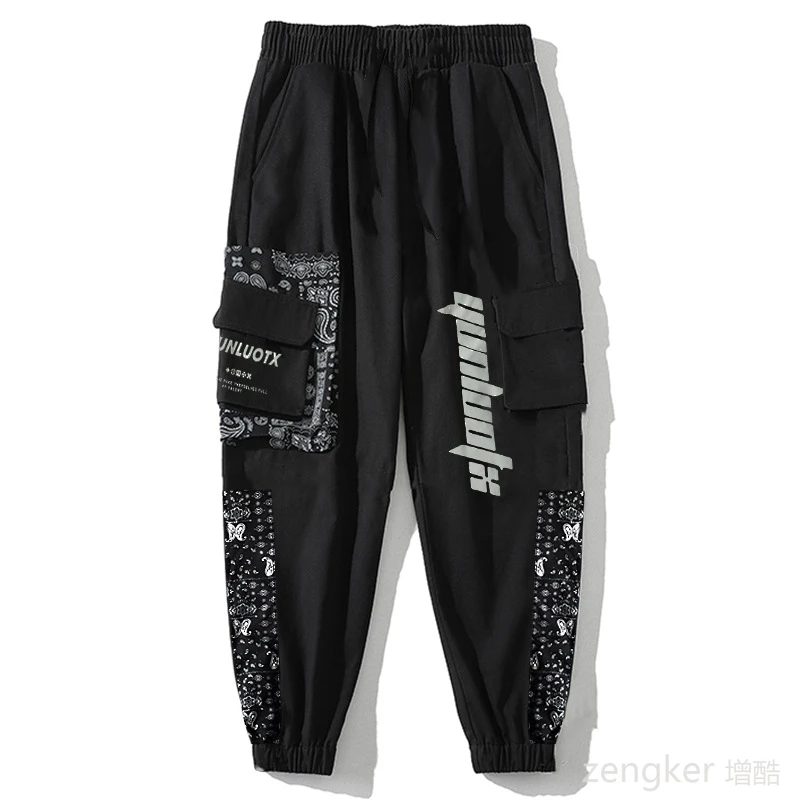 Summer men casual loose plus size man thin sports pants extra large size  tide fatr stitching pocket trousers 10XL 9XL 3
