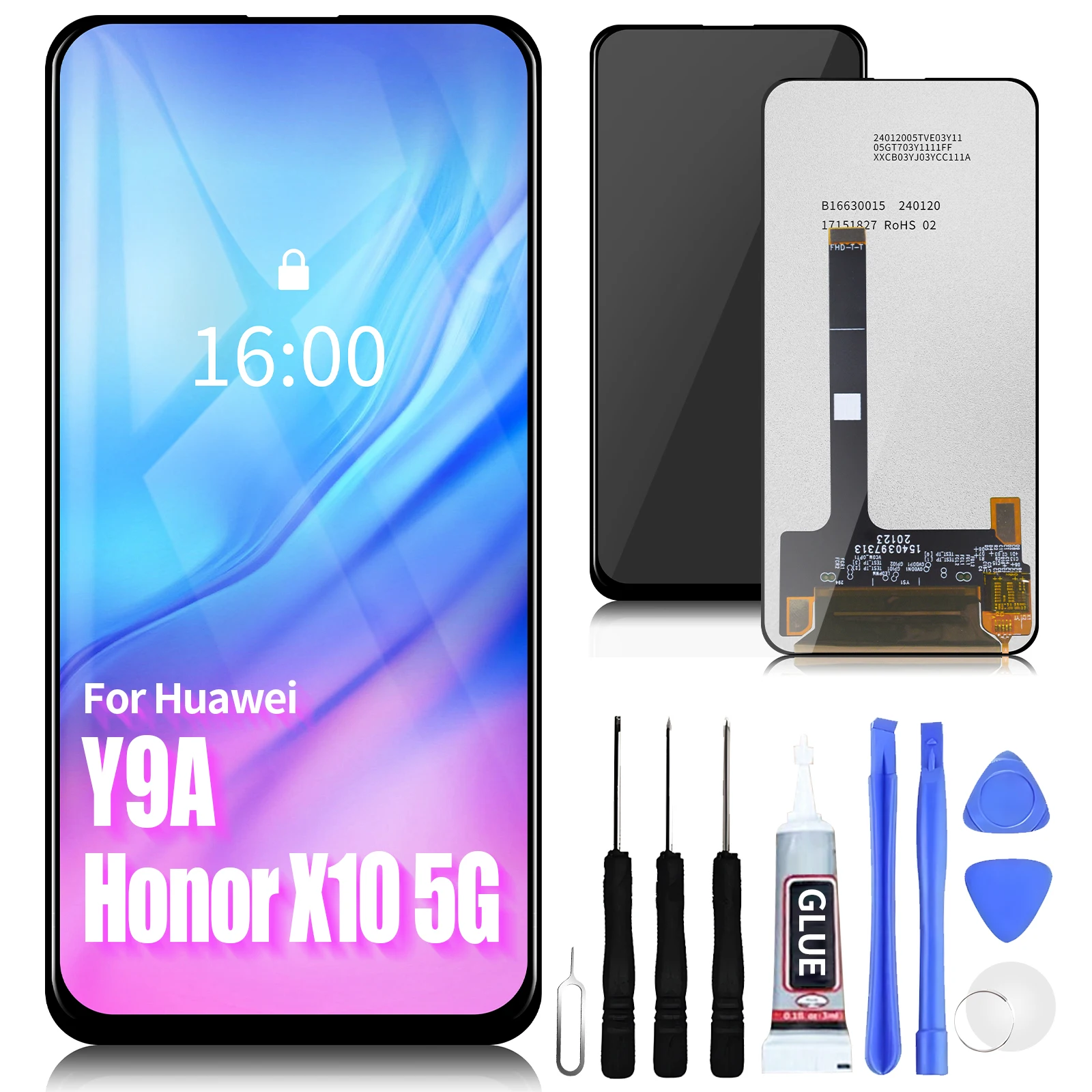 

6,63 "для ЖК-дисплея Huawei Y9A FRL-22 Honor X10 FRL-23 5G TEL-AN00 дисплей с сенсорным экраном и дигитайзером в сборе, замена