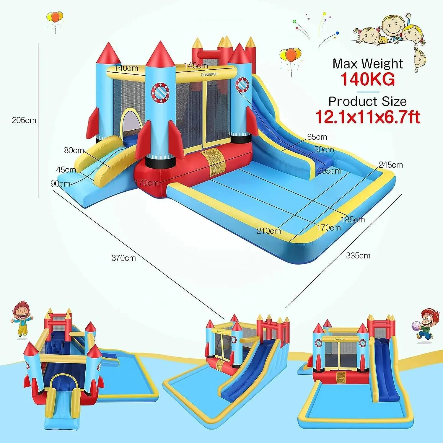 Rocket Blast Inflatable Bounce House 6