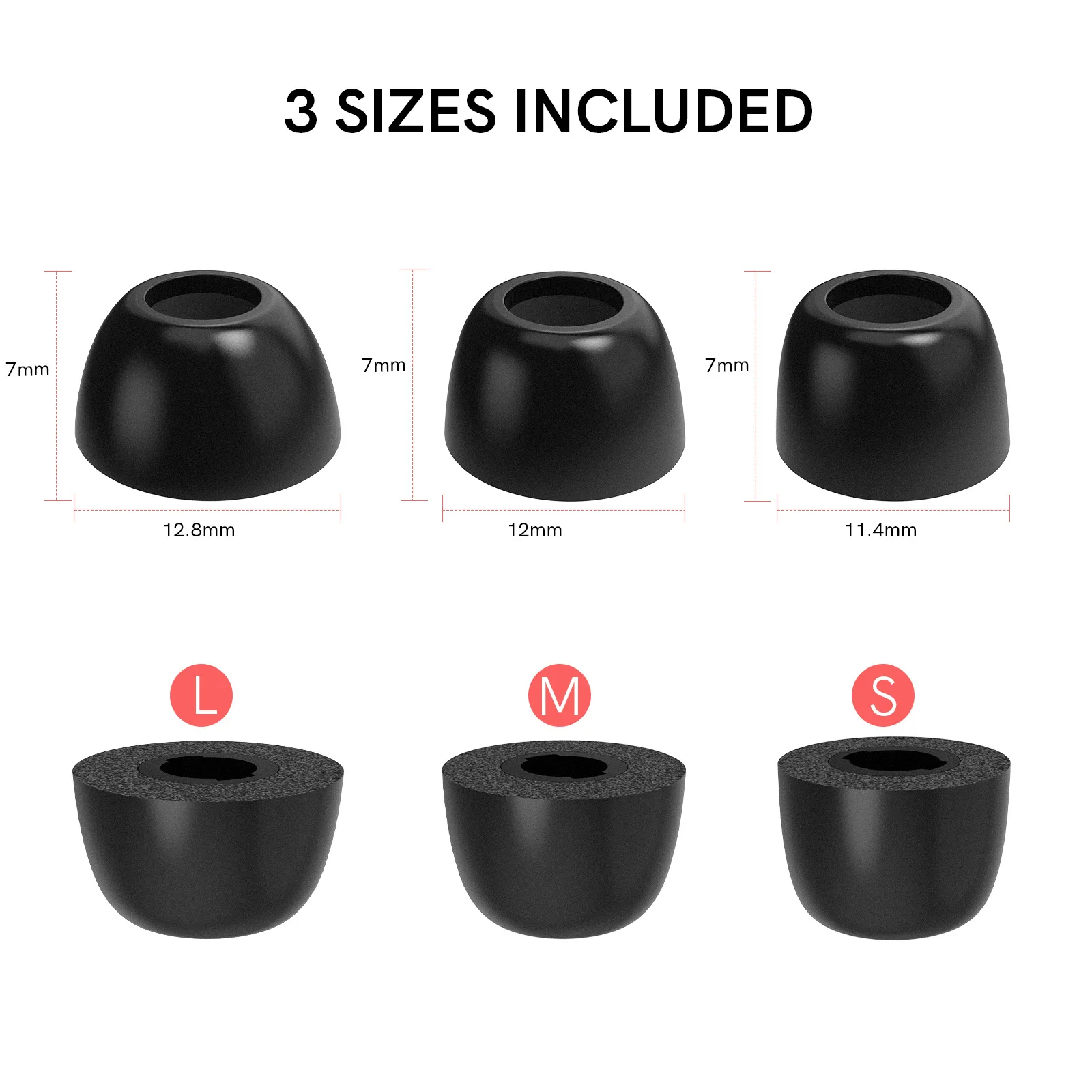 6-1Pair Memory Foam Eartips for Samsung Galaxy Buds3 Pro Bluetooth Earphones Soft Sponge Earplugs for Galaxy Buds3 Pro Ear Tips