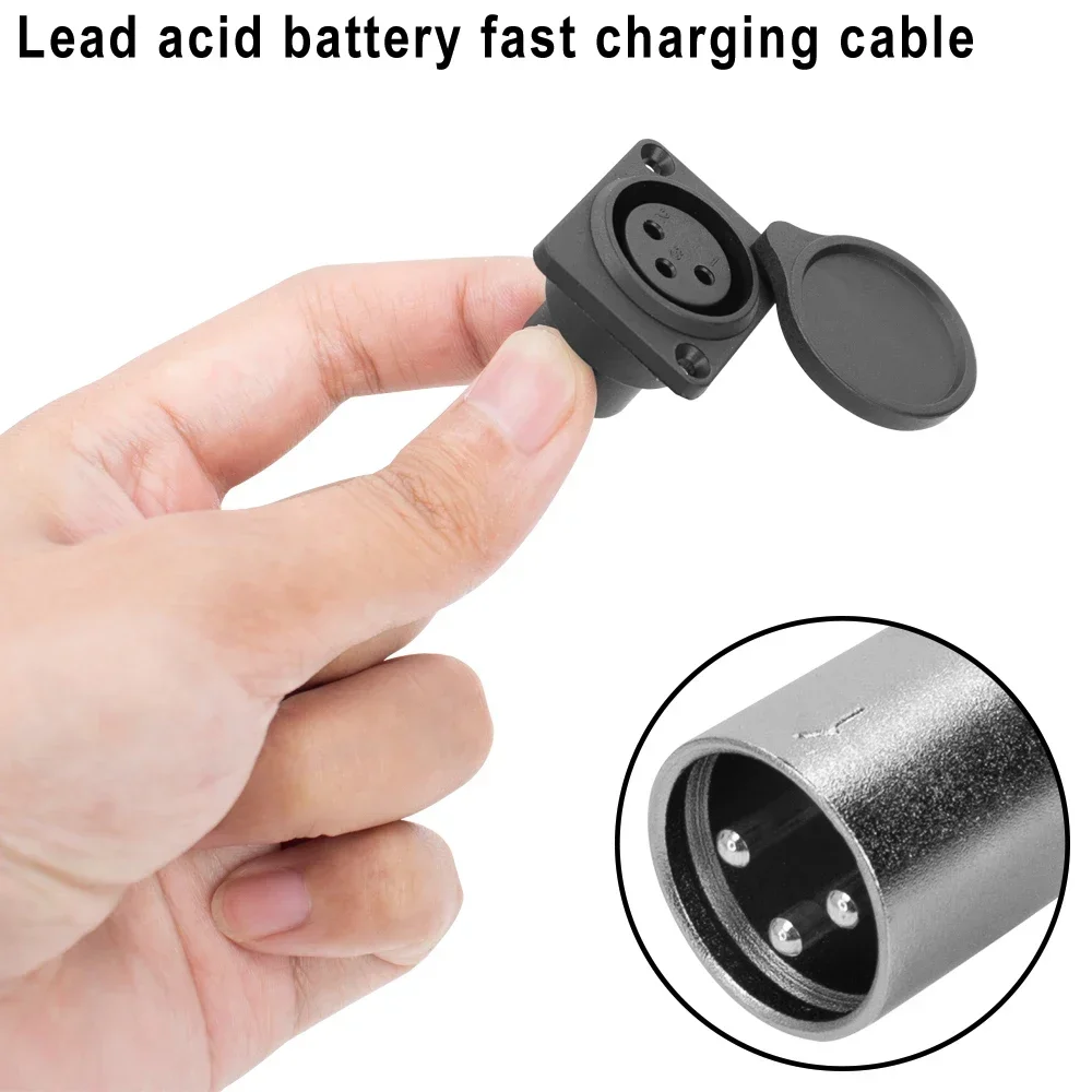 Batterieladegerät-Anschluss, 3-poliger Inline-Anschluss, Klinkensteckdose für Elektroroller, E-Rollstuhl, Innuovo/Wisking-Anschlüsse, Adapter – Detail 4