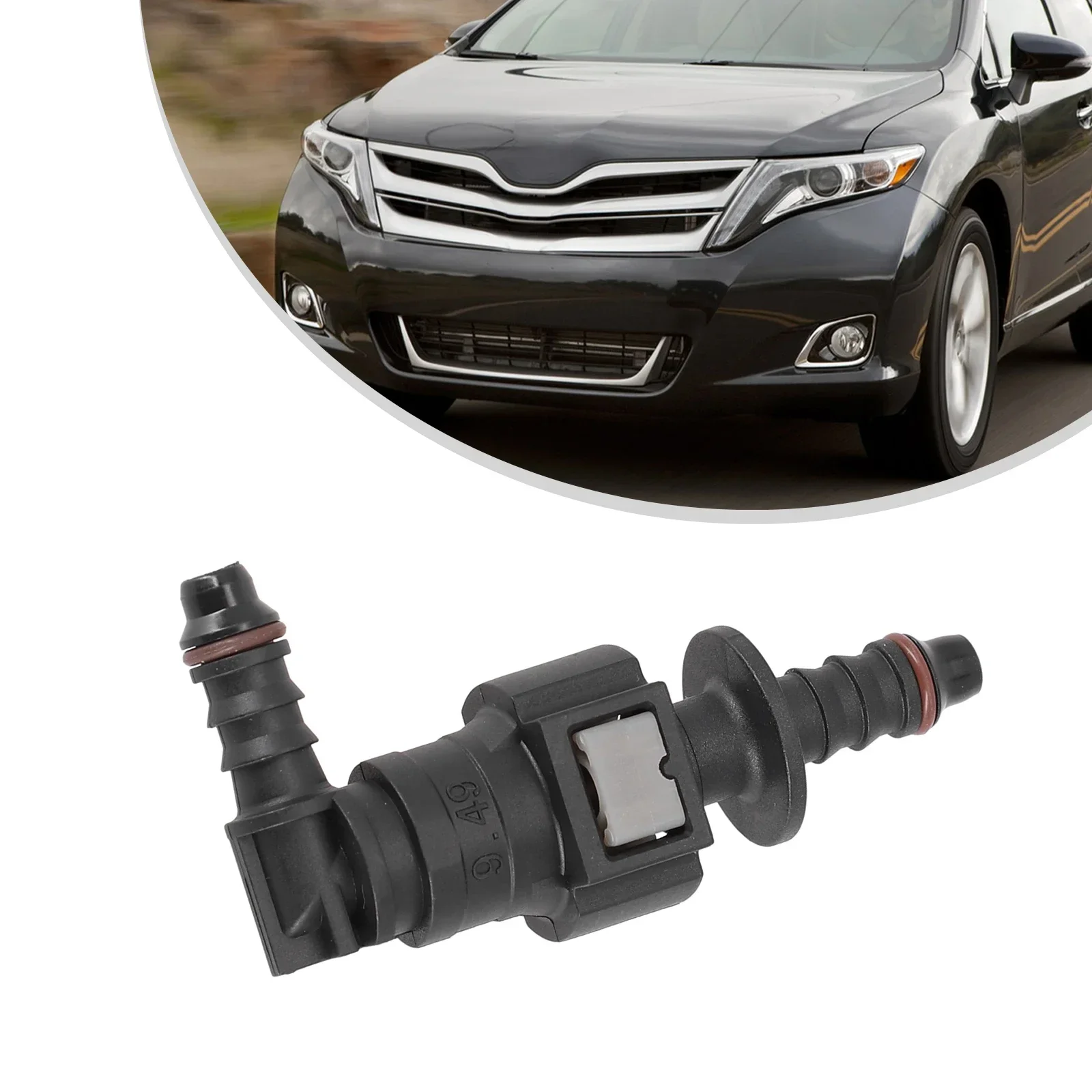 Car Fuel Line Quick Release Connector Nylon Hose ID 6mm（1/4"）90 Deg Elbow SAE 9.49 Nylon Fuel Line Coupler Car Supplies