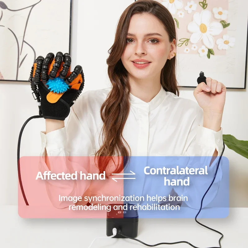 Hand Rehabilitation Robot Hand Massager Massage Gloves Braces Supports Bone Care Training Stroke Hemiplegia Finger Trainer