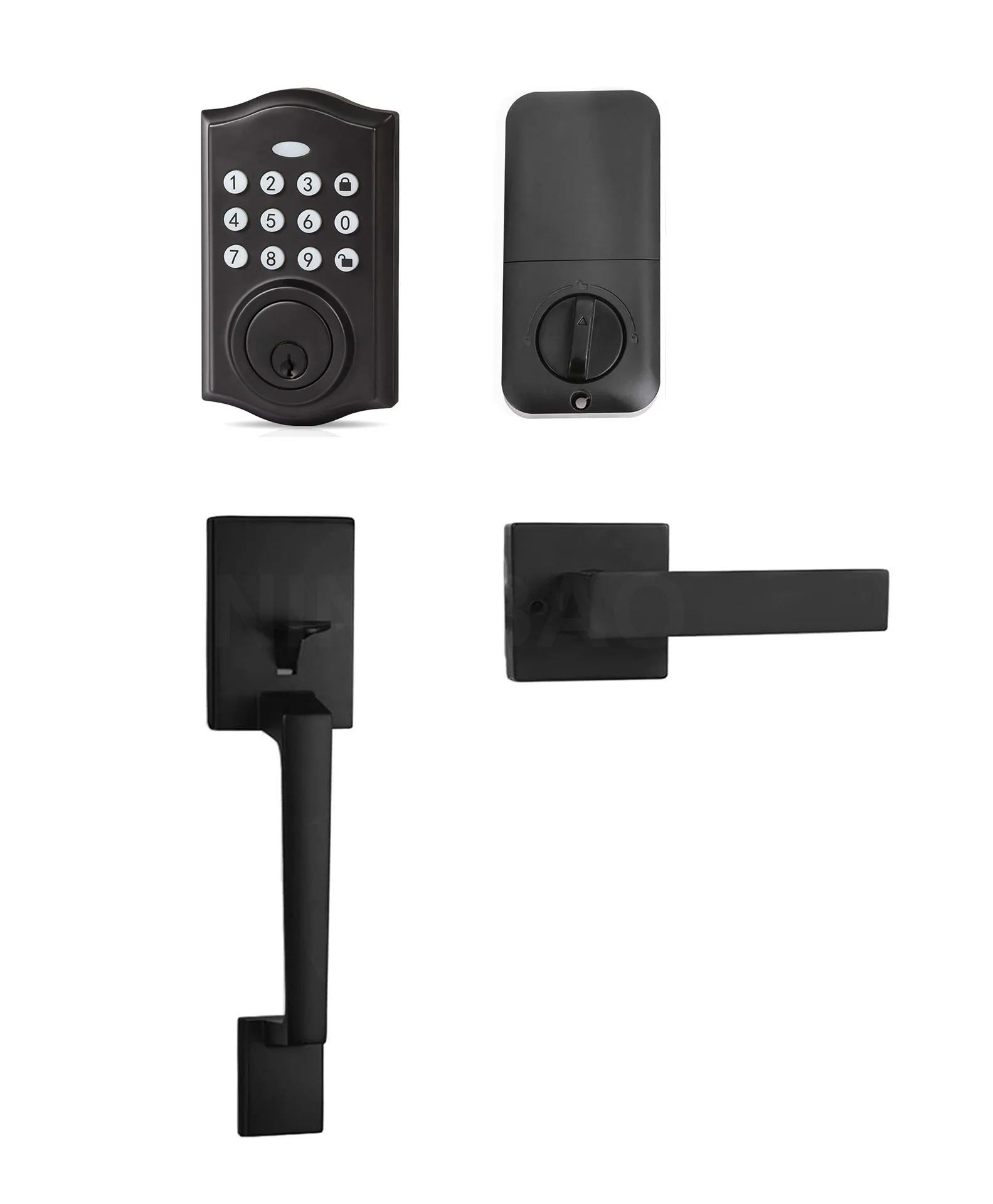 

Cross border zinc alloy intelligent apartment password lock with key, hotel wooden door lock, silent lock, mechanical idle lock,