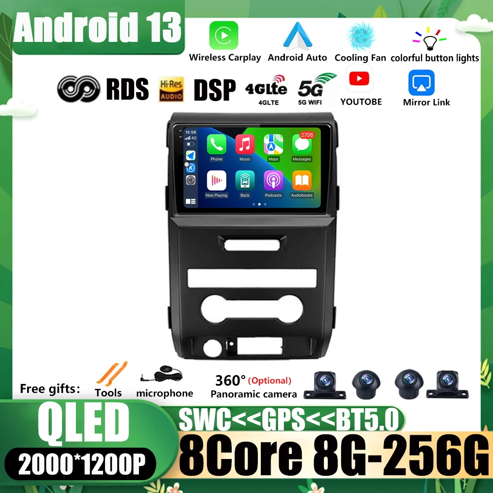 

Android 13 Auto Video DSP For Ford F150 P415 Raptor 2008 - 2014 Car Radio Multimedia Player IPS Screen Navigation GPS BT No 2Din