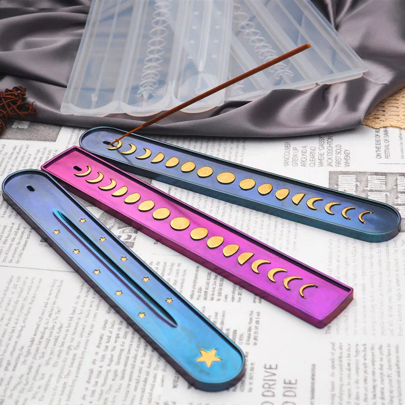 Concrete Incense Sticks Base Silicone Mold DIY Handmade Epoxy Resin Plaster Sun Star Incense Holder Mould Home Craft supplies silicone mold