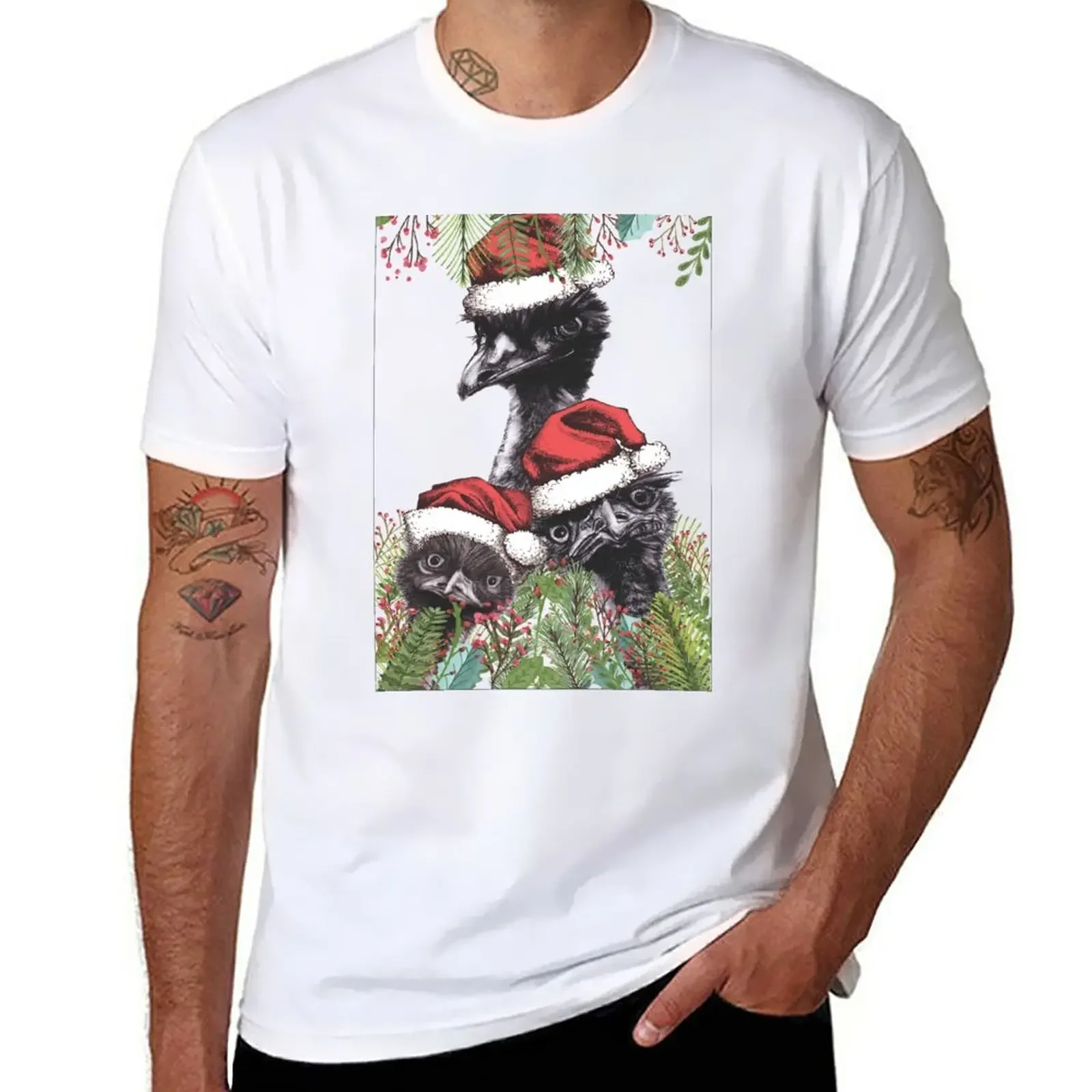 

Christmas Emus T-Shirt aesthetic clothes quick drying cute clothes summer top men t shirts