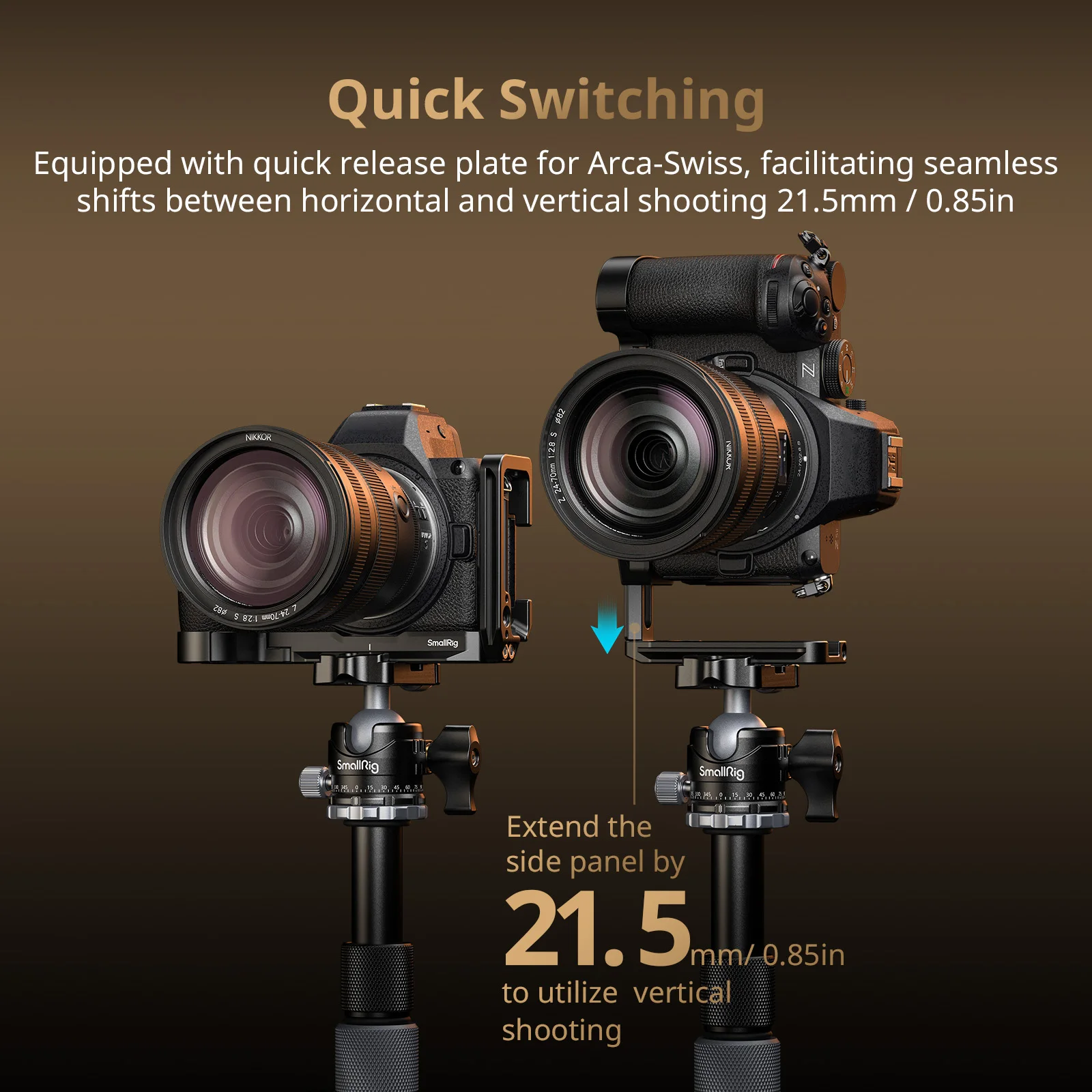 SmallRig Z5II / Z6II / Z7II L 型マウントプレート Nikon Z5、Z5II