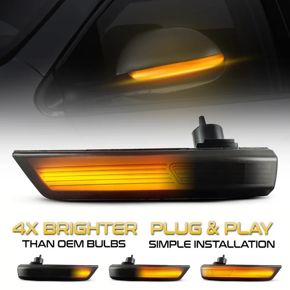 

Dynamic Turn Signal Light LED Side Wing Rearview Mirror Indicator Blinker Repeater Lamps For Ford Focus 2 Mk2 3 Mk3 Mondeo 4 Mk4