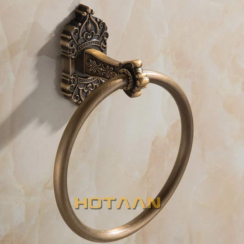 Bathroom Towel Ring Holder Aluminium Wall Mounted Round for Bathroom Accessories