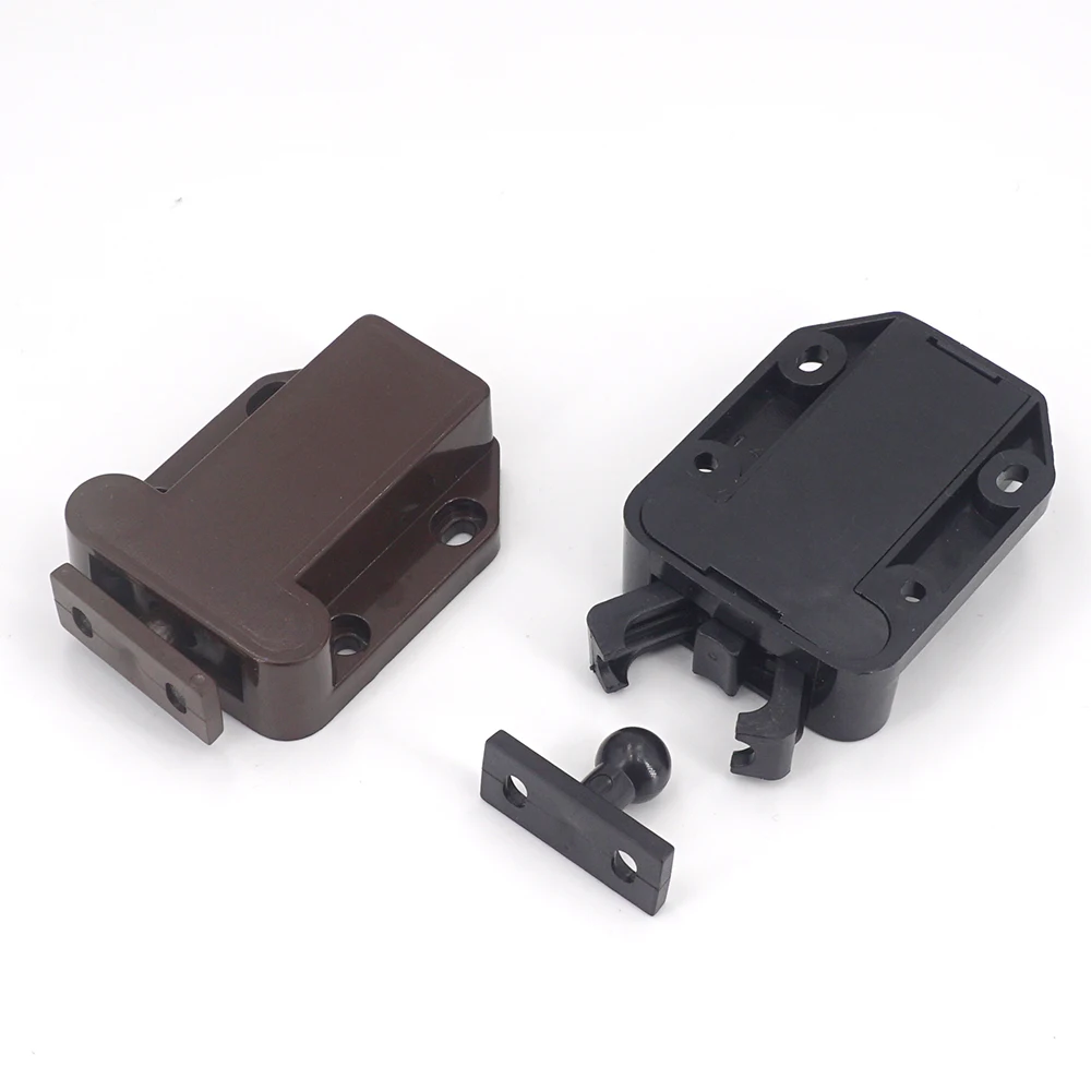 Cabinet Door Latch 2/4/8 Sets Non-Magnetic Touch Latch Cabinet Door Catch Push to Latch and Unlatch Furniture Cupboard Wardrobe