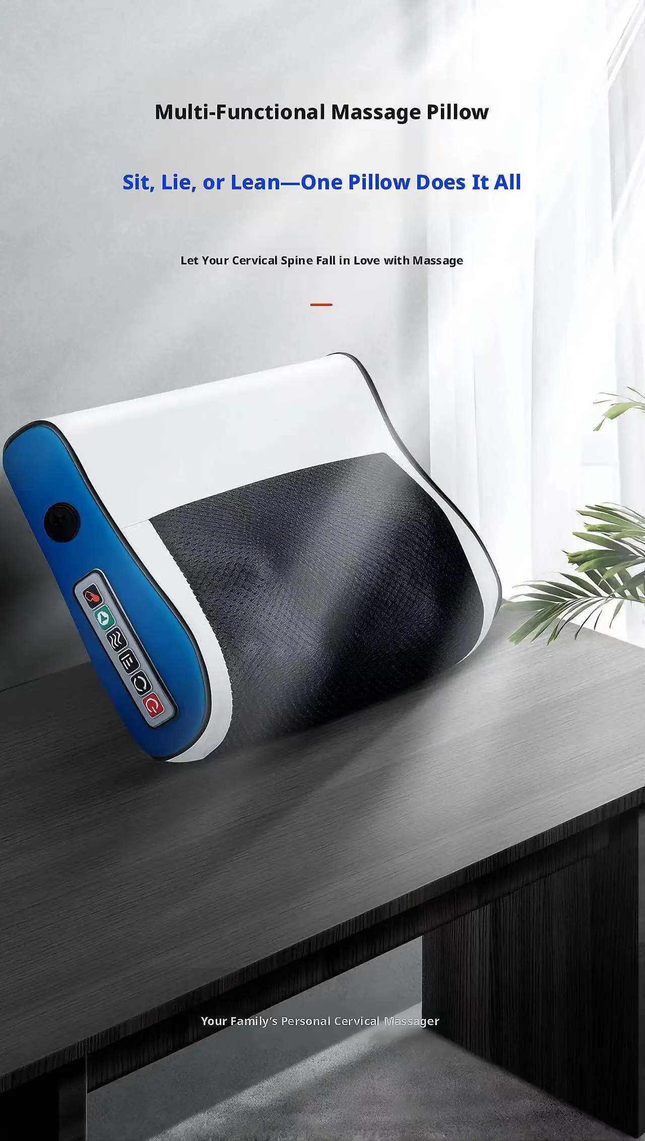 Deep Tissue 4d Neck Massage Pillow With Heat For Cervical Pain_voghion.com
