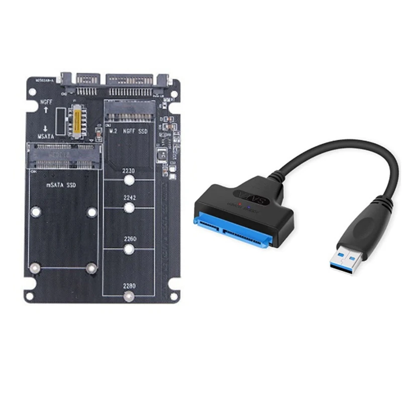 

Переходная карта M.2 NGFF SSD на SATA 3,0, переходная карта MSATA SSD на SATA 3,0 с кабелем SATA Easy Drive