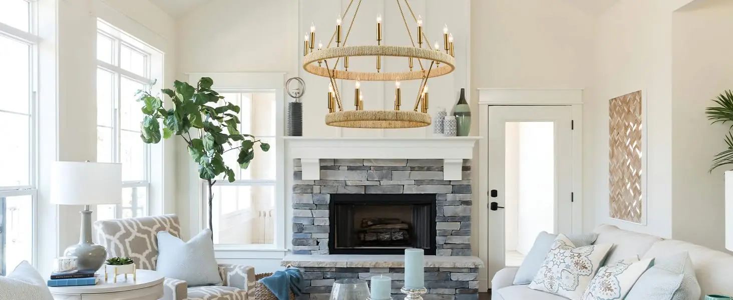 wagon wheel chandelier farmhouse