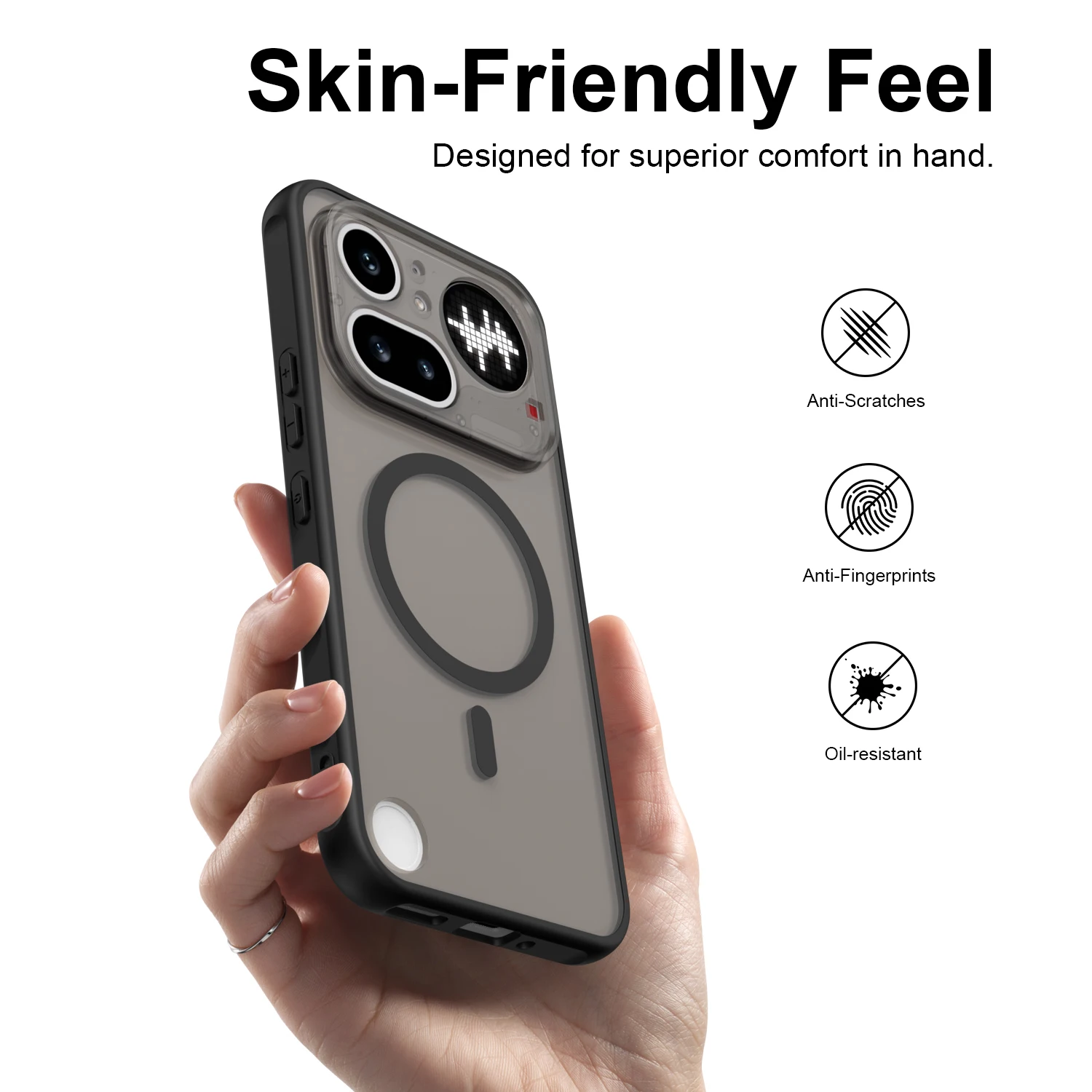 Enhanced Anti-Fall Matte TPU Acrylic Protective Case with MagSafe Compatibility, designed