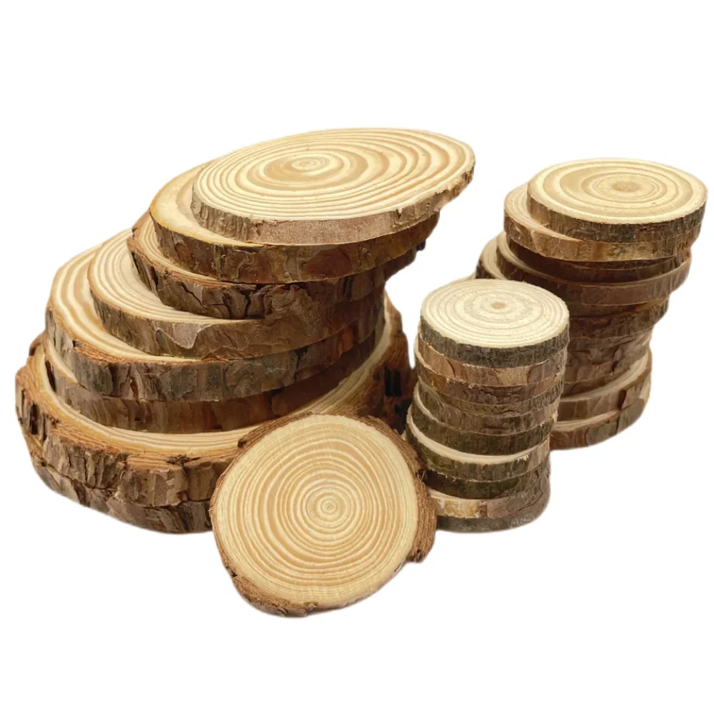 Description Picture 4 of item1PC-Bark Wood Slices multi-size Disc Coasters Pieces kit Circles Crafts Ornaments DIY Crafts