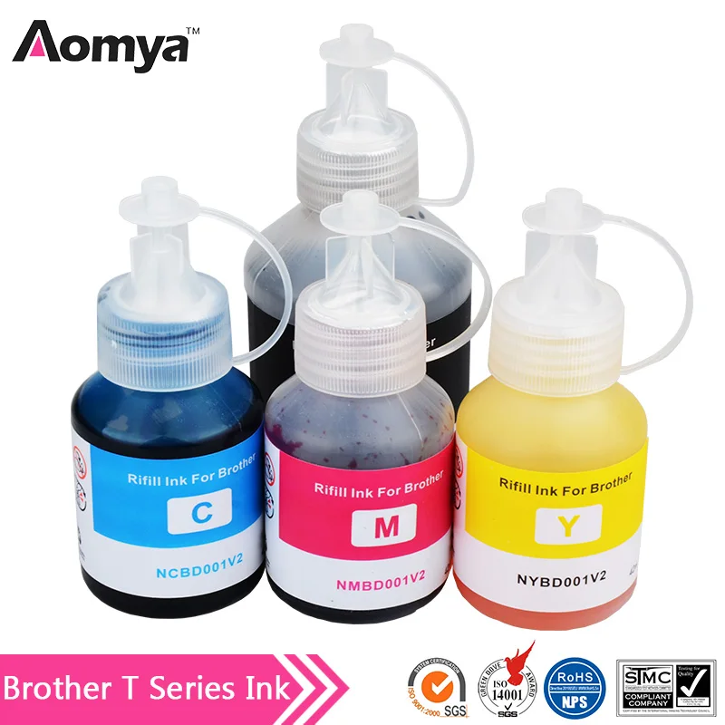Dye Ink For Brother DCP-T300 DCP T300 500W 700W MFC-T800W MFC T800W T Series Ink Tank Printer 4 Colors /Set dye ink kit dye ink refill inkjet printer ink