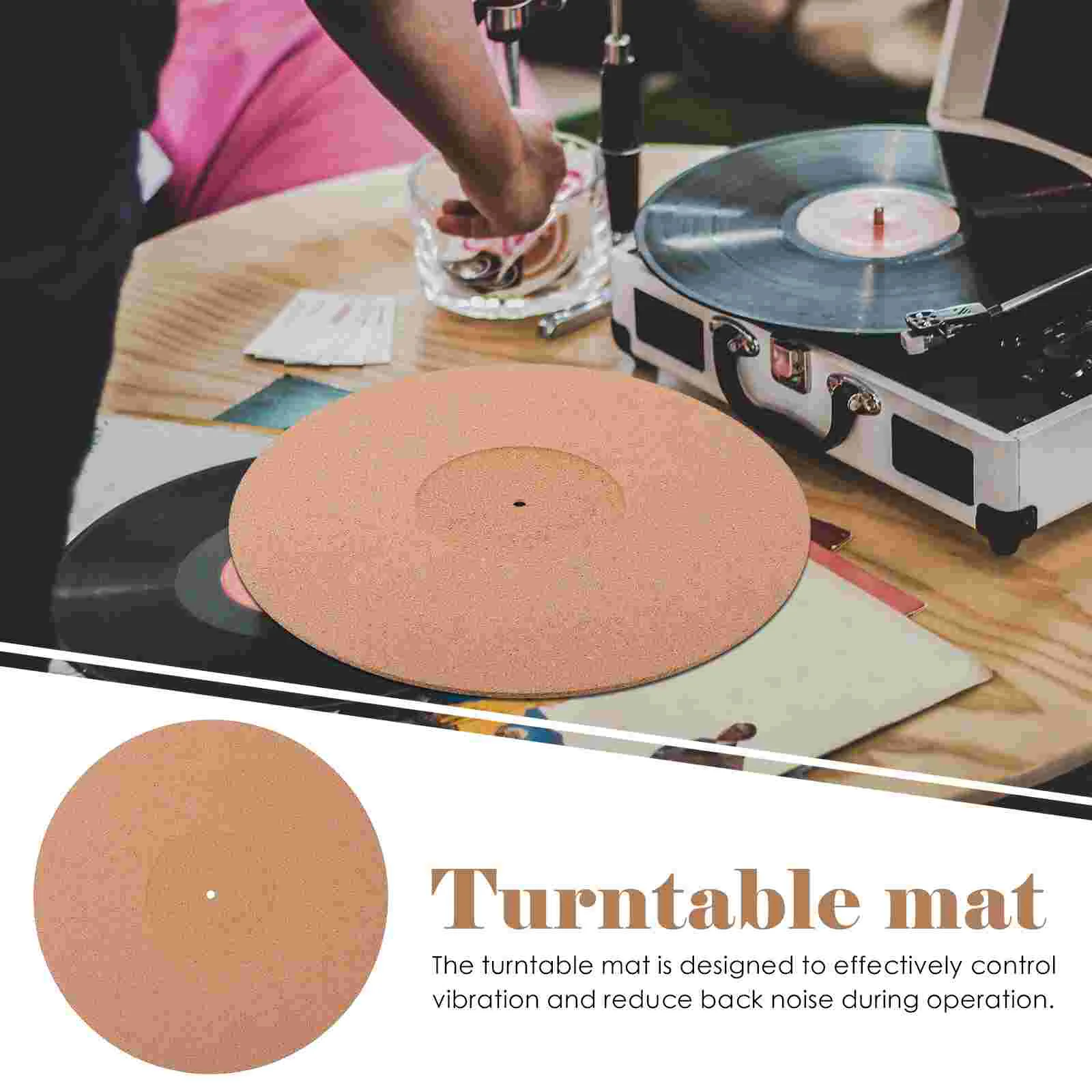 Portable Cork Turntable Mat Vinyl Recorder Protective Pad Anti Static Platter Slipmat Record Player Accessories Dj Equipment