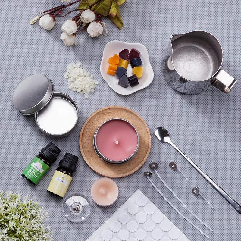 DIY Candle Mold Sets Candle Making Supplies Handmade Aromatherapy Making Kit Mold Pigment Soy Wax Core Tool Sets