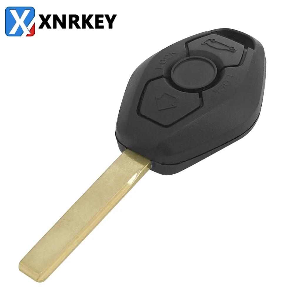 XNRKEY 3 Button Remote Car Key Shell Fob for BMW 1 3 5 6 7 Series X3 X5 Z3 Z4 Replacement Key Case Cover with Uncut HU92 Blade hexiang remote car key for bmw x3 x5 z3 z4 3 5 6 7 series cas2 system with id46 pcf7944 chip 315 434 868mhz with hu92 blade