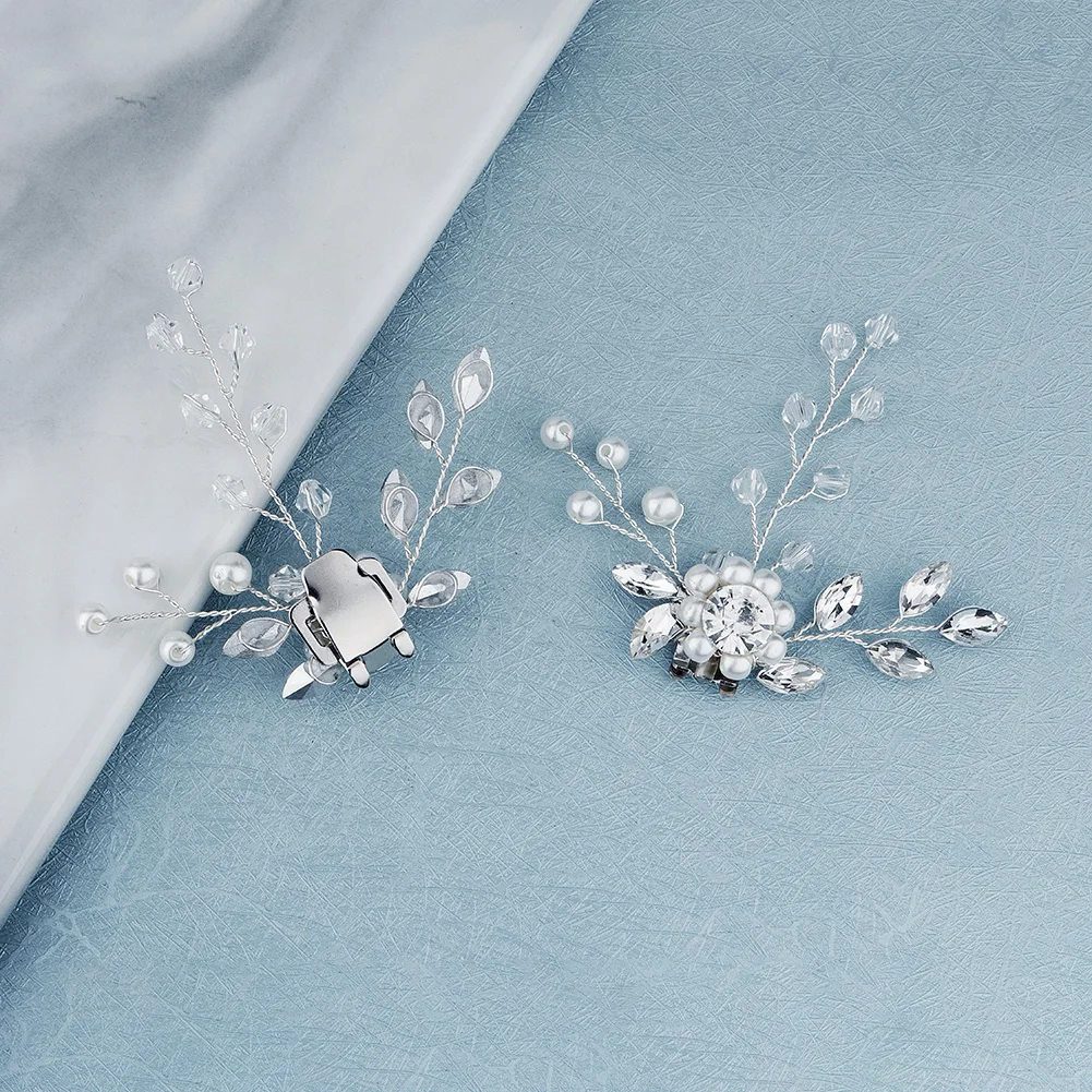 Bridal Hair Accessories Newest Shinning Rhinestone Shoes Clip Metal Wedding Crystal Pearl Luxury Shoe Buckle
