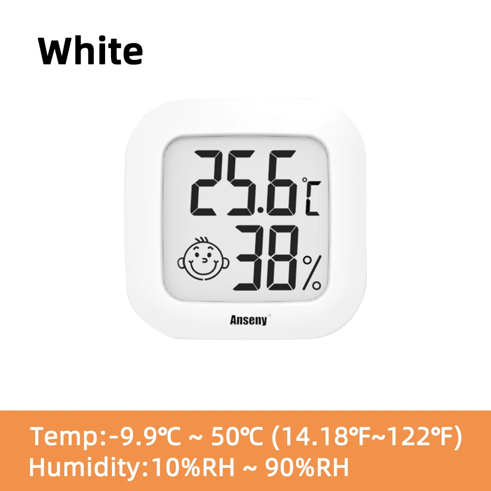 Igrometro digitale a temperatura termometro digitale LCD ad alta precisione  con supporto in metallo forniture per la casa portatili bianco nero -  AliExpress