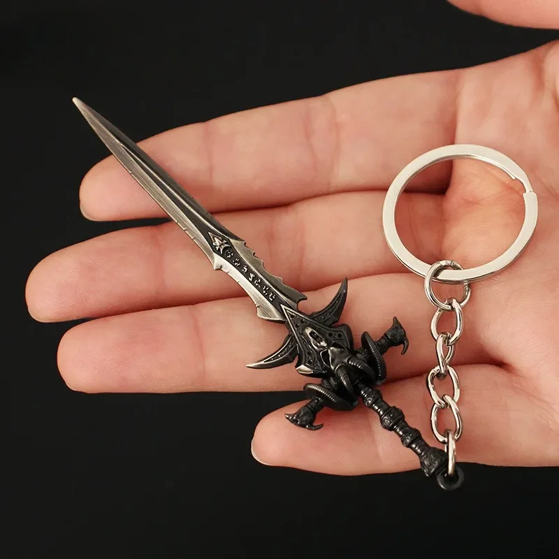 Cosplay Sword Cosplay Prop Laser Sword Cosplay Toy Game Keychains World of Warcraft Weapon Swords Frostmourne Mini Keychains