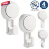 TAILI Suction Cup Hooks 4pcs Heavy Duty Towel Hanger Easy to Install Shower Hanger for Bathroom Kitchen Hotel No Drilling Hooks 1