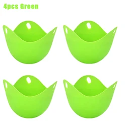 Silicone Egg Poacher Pod - Non - Stick Cooking Tool (4PCS - green)